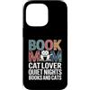 Quiet Nights Reading Cat Mom Books Custodia per iPhone 14 Pro Max Prenota Mamma Amante Gatto Quiet Nights Libri E Gatti