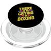 Fun Boxing Gloves Boxing Memes Funny Box Guantoni da boxe divertenti retrò con scritta in lingua inglese There Is No Crying PopSockets PopGrip per MagSafe