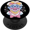Whimsical Kitchen Character Art Graphics Blue Chef Kawaii Bakery Ritratto Personaggio Grafico Rosa PopSockets PopGrip Adesivo