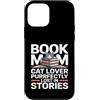 Mom Book Lover Library Custodia per iPhone 12 mini Libro Mamma Purrfectly Perso In Storie Cat Reading