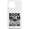 Reading Cat Lover Bookworm Mom Aesthetic Custodia per iPhone 13 Pro Max Book Mom Cat Lover I miei libri e gatti hanno bisogno di me