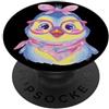 Kawaii Whimsical Pastel Winter Bird Grap Blue Penguin Portrait Animal Lover Graphic Occhiali rosa PopSockets PopGrip Adesivo