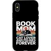 Cat Lover Reading Book Mom Custodia per iPhone X/XS Prenota Mom Cat Lover And Felines Forever