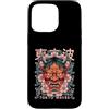TOKYO WAVES Oni Mask Designs Custodia per iPhone 15 Pro Max Hannya Oni Mask Devil Yokai - Maschera giapponese con tatuaggio demone