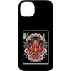 Japanese Aesthetic by Tokyo Waves Custodia per iPhone 14 Plus Hannya Oni Mask Devil Yokai - Maschera giapponese con tatuaggio demone