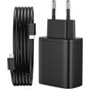 DEESOOCO 45W Caricatore USB C Rapido per Samsung Galaxy S25/S24/S23/S22/S21, per iPhone 17/16/15 Ricarica Rapida Tipo C Caricabatterie Veloce Spinotto USBC Presa Carica Spina Alimentatore Fast Charger Type C