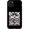 Bibliophile Cat Lover Book Mom Reading Custodia per iPhone 11 Pro Max Prenota Mamma Amante Gatto Quiet Nights Libri E Gatti