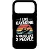 I Like Kayaking and Maybe 3 People Funny Custodia per iPhone 17 Pro Max Mi piace il kayak e forse 3 Persone Divertente Vintage Retrò