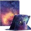 FINTIE Rotating Custodia per iPad Pro 12.9 (6ª Generazione 2022), 360 Gradi di Girevole Cover Case [Built-in Pencil Holder] con Auto Sonno/Sveglia per iPad Pro 12.9 2021/2020/2018, Galaxy