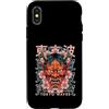 TOKYO WAVES Oni Mask Designs Custodia per iPhone X/XS Hannya Oni Mask Devil Yokai - Maschera giapponese con tatuaggio demone