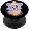 Space Lover Kawaii Whimsical Portrait Gr Carino Alien Fantasy Personaggio Ritratto Grafico Blu Rosa PopSockets PopGrip Adesivo