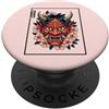 Japanese Aesthetic by Tokyo Waves Hannya Oni Mask Devil Yokai - Maschera giapponese con tatuaggio demone PopSockets PopGrip Adesivo