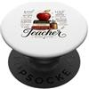 Educator's Heart Designs Apprezzamento dell'insegnante oltre la misura dell'educatore PopSockets PopGrip Adesivo