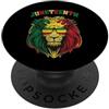 Lion Juneteenth 1865 black history Lion Lion Juneteenth Black King Melanin Padre Papà Uomini Figlio Ragazzi PopSockets PopGrip Adesivo