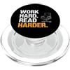 Literary Scholar Bibliophile Reader Lavora duro Leggi Difficile Appassionato di lettura di topi di PopSockets PopGrip per MagSafe