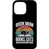 Book Loving Cat Mom Reading Aesthetic Custodia per iPhone 14 Pro Max Libro Mamma Libri Gatti E Nessuna Interruzione