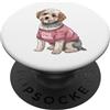 Maltipoo Puppy Lover PS Carino Maltipoo Cane Mamma Zampa amante PopSockets PopGrip Adesivo