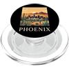 Phoenix Travel Art Studio Phoenix Arizona Skyline Deserto Retro Vintage Art PopSockets PopGrip per MagSafe