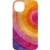 Mint Violet Designs Custodia per iPhone 14 Plus Arcobaleno cerchio design estetico.