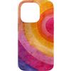 Mint Violet Designs Custodia per iPhone 14 Pro Arcobaleno cerchio design estetico.