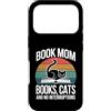 Book Loving Cat Mom Reading Aesthetic Custodia per iPhone 17 Pro Libro Mamma Libri Gatti E Nessuna Interruzione