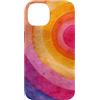 Mint Violet Designs Custodia per iPhone 14 Arcobaleno cerchio design estetico.