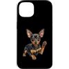 Waving Min Pin Paws Custodia per iPhone 13 Mini Pinscher Puppy Min Pin Dog Dad Mom I Love My Pup