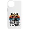 Cozy Reading Mom Cat Lover Retro Custodia per iPhone 14 Plus Libro Mamma Amante Gatto Vivere In Capitoli Accogli