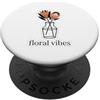 Boho Petal Peach Serene Bloom Hobbyists vibrazioni floreali Fiori in un vaso Natura Primavera Botanico PopSockets PopGrip Adesivo