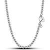 Dankadi Collana di Perle in Argento 925 Larga 4MM 6MM, Senza e Con Ciondolo Campanello Cuore, 18-32/45-81CM Collana di Sfere Dorate Oro Regalo per Donna Uomo, 24, Argento sterling