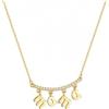 Qings Collana Mamma in Argento Sterling 925 Incisione Ciondolo MAMA Regali per la Festa della Mamma Regali di Compleanno per Mamma Nonna Moglie（Oro）