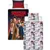 Stranger Things Set copripiumino singolo con motivo fiamme, licenza ufficiale Stranger Things | Biancheria da letto reversibile a due lati, inclusa federa coordinata | Perfetto per la camera dei bambini | Policotone