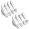 Ygapuzi 2 Pezzi Dispenser di sapone in silicone con doccia drenante a cascata obliqua porta sapone vassoio per una facile pulizia del lavandino Accessori da bagno Cucina Tappetini a di sapone(Bianco)
