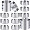 Huamirra Posacenere, Posacenere Rotondo in Acciaio Inox, Acciaio Inox da 8 cm, Confezione da 16, per Bar, Ristoranti E Camere da Letto, per Uso Interno Ed Esterno