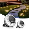 Uwithm 2 Pezzi Luci Solari da Giardino, IP65 Impermeabili Faretti Sepolta Solari a Led da Esterno, Lampade Faretto Solare con effetti ombra, luci giardino solari per Prato Vialetto Strade,Bianca Calda