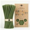 Danilovo Candele in cera d'api 50 pezzi (Verde) - Candele ortodosse preghiera, rituali, decorazione tavola - Senza fuliggine, senza gocce, stoppino cotone (Altezza 16,5 cm)