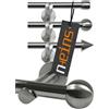 npluseins Bastone per tende/Telescopico a 1 binario Ø 13/16 Set + Accessori 1569.2259, ca. 160-310 cm, Sfera Cromo