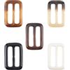 GORGECRAFT 20 pz 5 Colori Resina T-Shirt Clip 5.2 x 3.4cm Rettangolo Sciarpa di Seta Cravatte Chiusura Regolatore Angolo Annodato Cintura Avvolgente Supporto Fibbia per Abbigliamento Decorazione