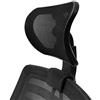 Cingc - Supporto lombare e per la testa regolabile per sedia da ufficio, con giunto girevole, supporto per il collo e la schiena per sedia girevole ergonomica alta, poltrona direzionale, nero, clip di