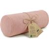 Totsy Baby Cuscino cilindrico per cervicale lombare e ginocchia per letto o divano 40x15 cm - cuscini cilindrici per corpo e yoga in schiuma con fodere in Oeko-Tex rosa Velluto a coste