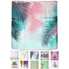 arteneur® - Tenda da doccia antimuffa, 200x220 cm, Öko-Tex Standard 100, orlo zavorrato, non trasparente, impermeabile, lavabile, con 12 anelli ed e-book, motivo: foglie di palma