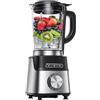 AMZCHEF Frullatore da Tavolo 1200W, Frullatore Potente con Caraffa in Vetro da 1,5L, 5 Velocità, 3 Programmi Smoothie, Tritaghiaccio e Autopulizia, Frullatore Multifunzione da Cucina