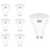 GY 6 lampadine LED GU10, 8W equivalenti a 80W, 4000K bianco neutro, 800 lumen, lunga durata, basso consumo, adatte per illuminazione a binario e case da incasso certificate CE, non dimmerabile