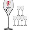 Rastal - Conf. 6 Calici Flute da Degustazione con GRAMMATURA Certificata 10 cl - MOD. FRANCIACORTA - capacità 42 cl.