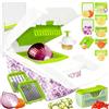 Dewpeton Mandolina per Verdure Professionale Manuale, Tagliaverdure Spinta Multifunzione Trituratore e Affettatrice, Mandolino Affetta Taglia Grattugia Trita Zucchine Cipolla Patate Julienne Chopper Cubetti