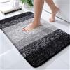 Homaxy zerbino Ingresso casa 40 x 60 cm,Tappeto Entrata Interno Resistente Sporco, Morbido e Lavabile Zerbino da Interni per Interno, Antiscivolo e Essorbente zerbino, nero