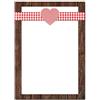 Logbuch-Verlag 25 fogli di carta da lettere DIN A4 stile rustico color marrone bianco rosso effetto legno inviti matrimonio compleanno menù ristorante pizzeria scrivere ideale per stampante penna