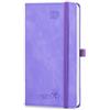 POPRUN Agenda 2026 2027 Settimanale Tascabile 8,8 x 16,3cm | Diario Scuola Piccola, 17 Mesi da Ago.2026 a Dic.2027, Copertina Rigida in PU, Carta Spessa da 70 GSM(Viola Lilla)