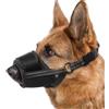 QKEPCY Museruola Cane Museruola a Rete Morbida Anti Morso Cani Prevenire Morsi Con Anello Regolabile Cani di Taglia Piccola Media Grande(Nero-M)
