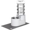 Sfozstra Abbeveratoio automatico in acciaio inox con cuscinetto impermeabile, dispenser rialzato per cani e gatti (bianco, 8L)